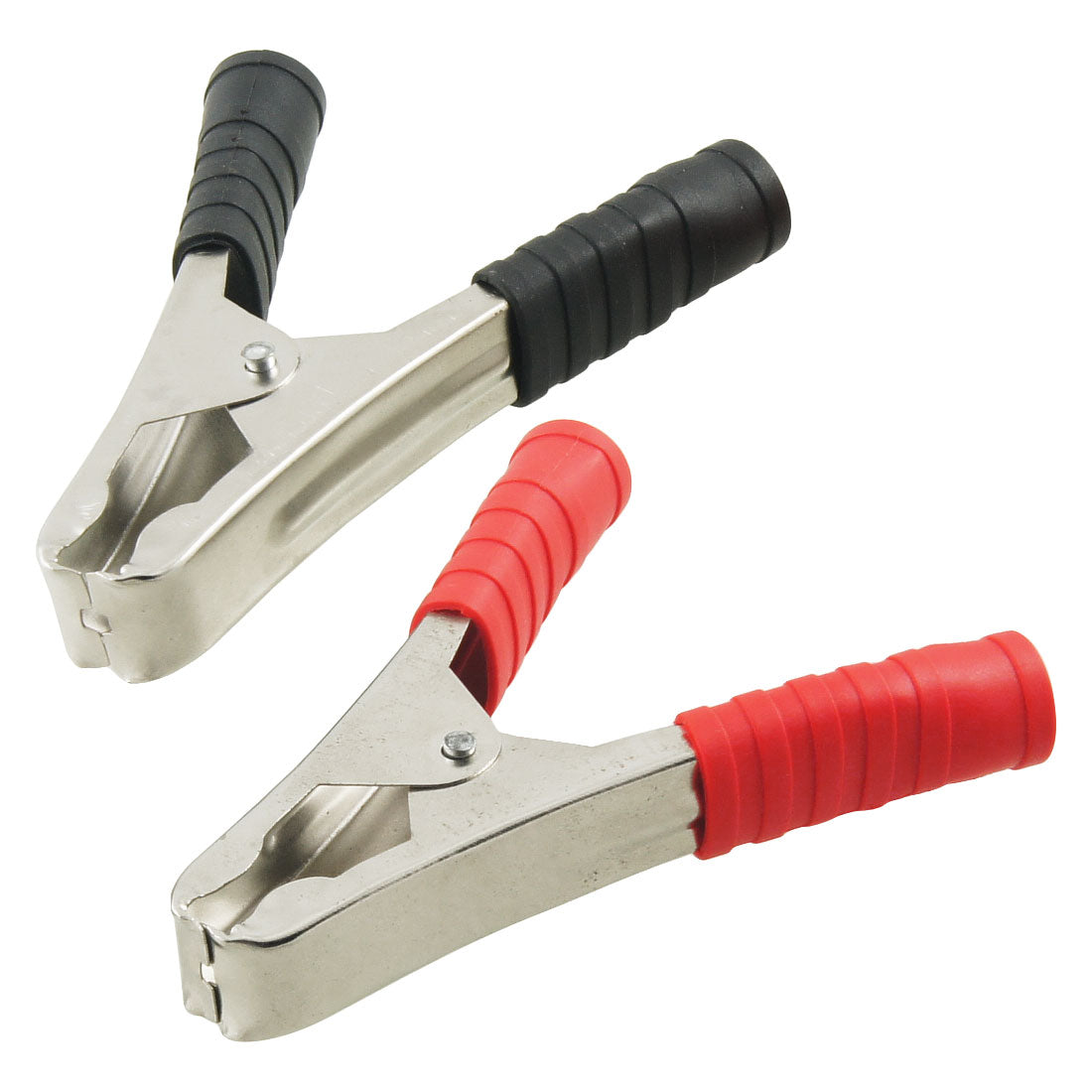 Harfington 2 Pcs Red Black Plastic Coated Handle 100A Car Auto Battery Test Clip Alligator Clamp