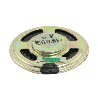 uxcell Uxcell 1.4" Diameter Aluminum Shell Round Slim Internal Magnet Speaker 8 Ohm 0.5W