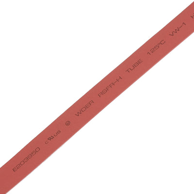 Harfington 8M 26.2 ft 9mm Dia. Red Heat Shrink Tube Shrinkable Tubing