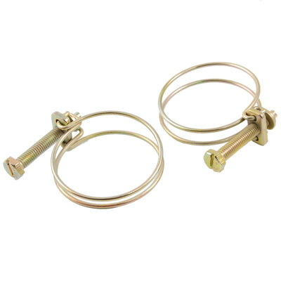 Harfington 44-47mm Adjustable Range Steel Wire Water Oil Tube Hose Clamps 2pcs
