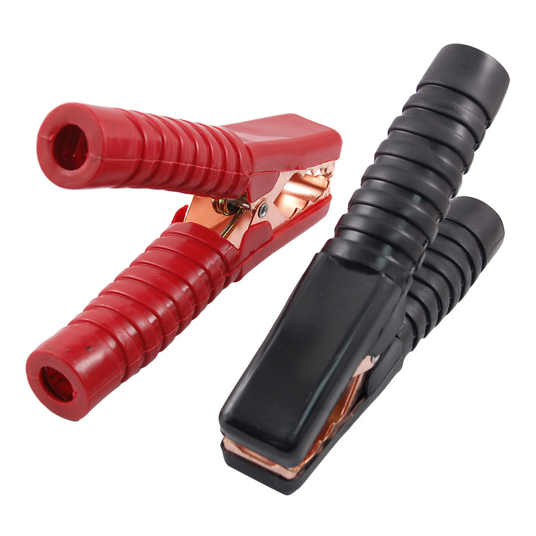 Harfington 2pcs 200A Insulated Car Battery Test Alligator Clip Clamp Black Red
