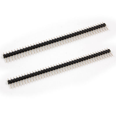 Harfington 2pcs 1x40 Pin 2.54mm Pitch Single Row Pin Header Strip