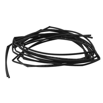 Harfington 5pcs 2mm Black Heat Shrinkable Tube Shrink Tubing 1m 3.28ft