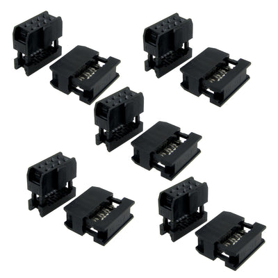 Harfington 10pcs 3.5mm Pitch Dual Row 4 Pins IDC Male Connectors