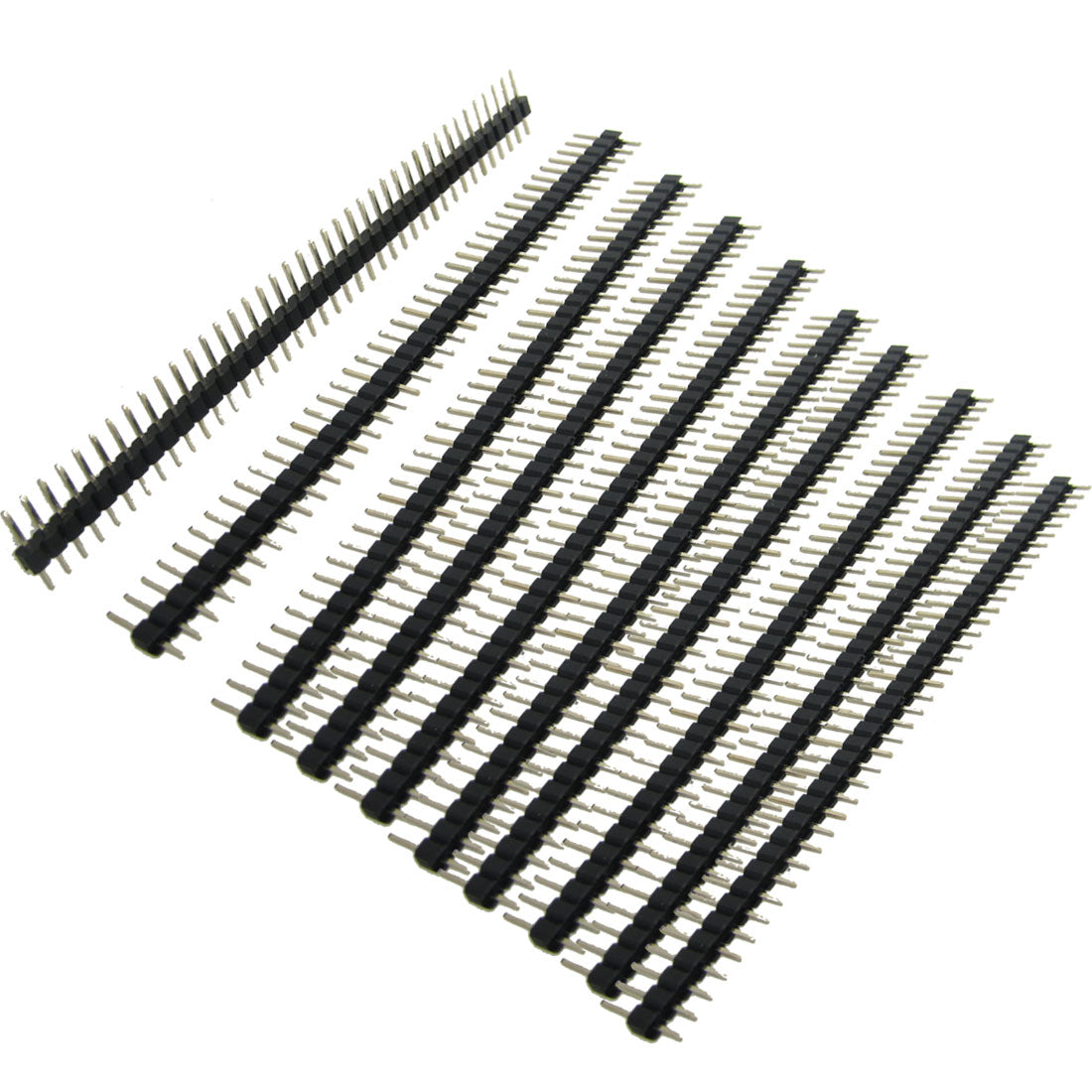 Harfington 10pcs 1x40 Pin 2.0mm Pitch Single Row PCB Pin Headers
