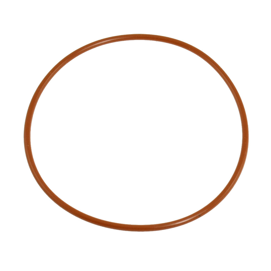 Harfington 80mm Outside Dia 2.5mm Thick Flexible Silicone O Ring Seal Brick Red