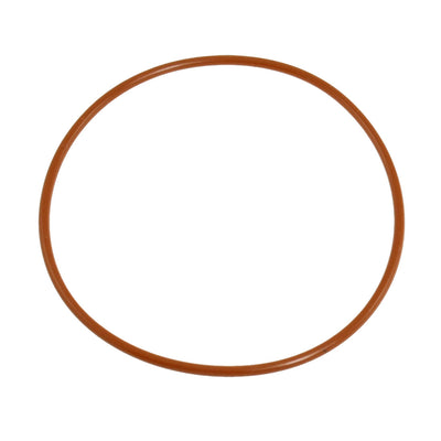 Harfington 80mm Outside Dia 2.5mm Thick Flexible Silicone O Ring Seal Brick Red