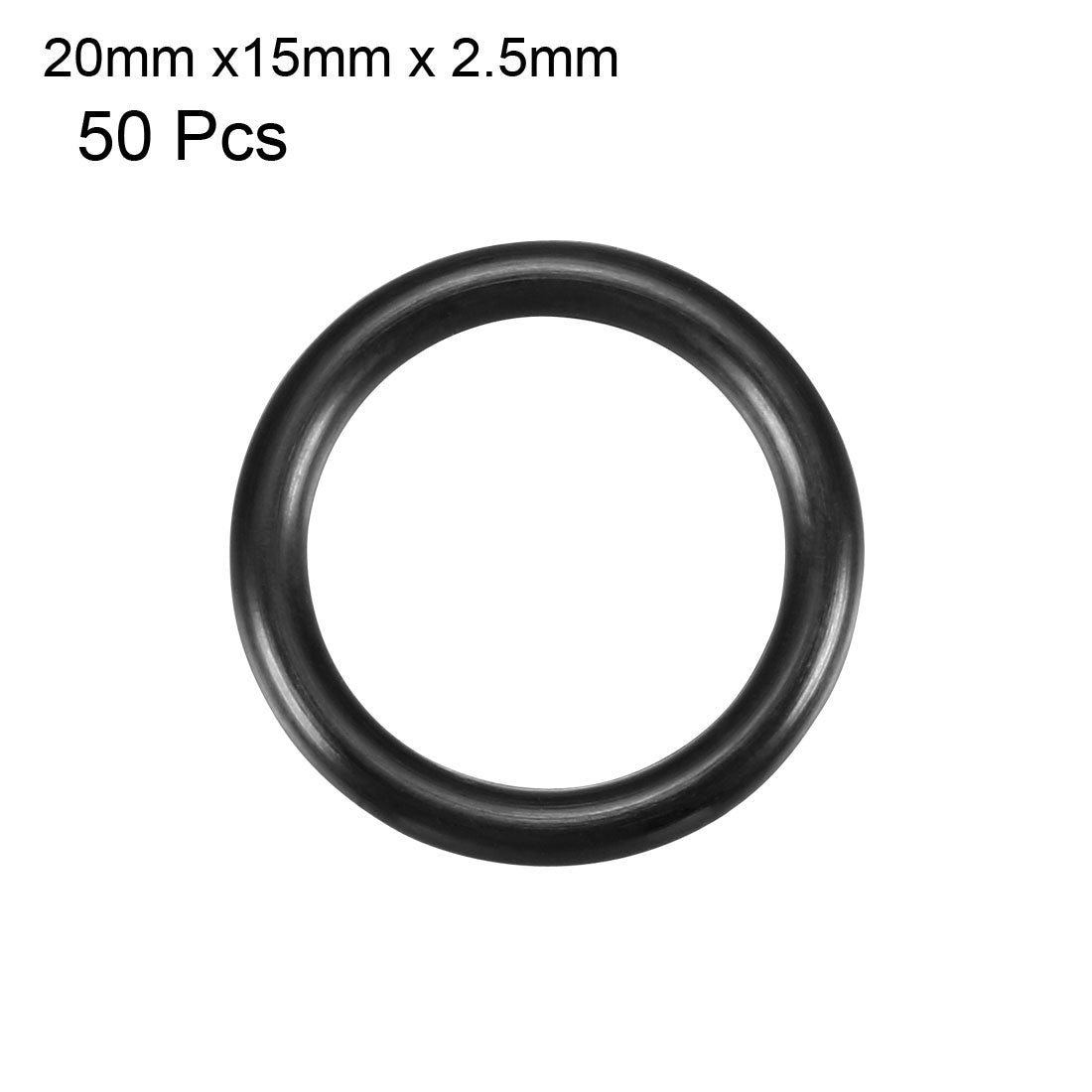 Harfington Nitrile Rubber O-Rings Metric Buna-N Sealing Gasket Black Pack of 50