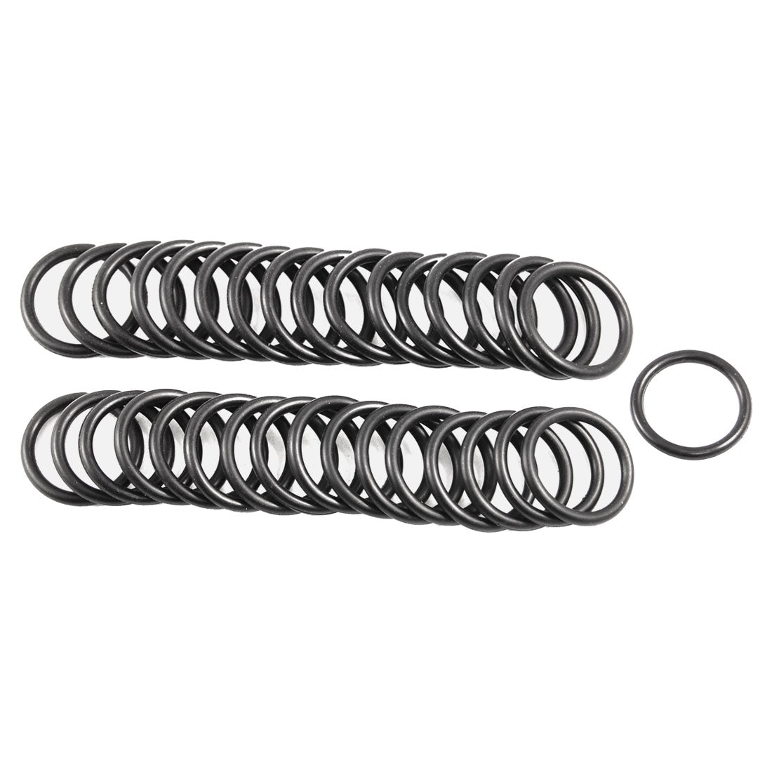 Harfington 50x NBR 21mm×2.5mm Hole Sealing O Rings Gaskets Washers