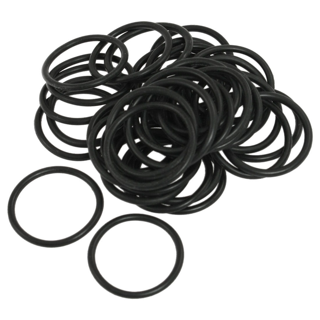 Harfington 50pcs Black Nitrile Rubber O Ring Sealing Gaskets 30mm×2.5mm