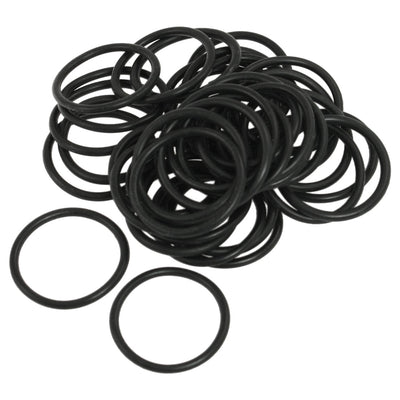Harfington 50pcs Black Nitrile Rubber O Ring Sealing Gaskets 30mm×2.5mm