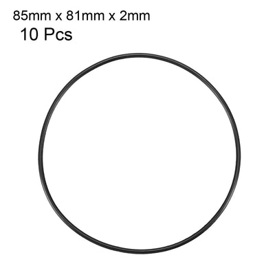 Harfington Uxcell 10 Pcs Metric O Rings Black Nitrile Rubber 85mm OD 2mm Thick