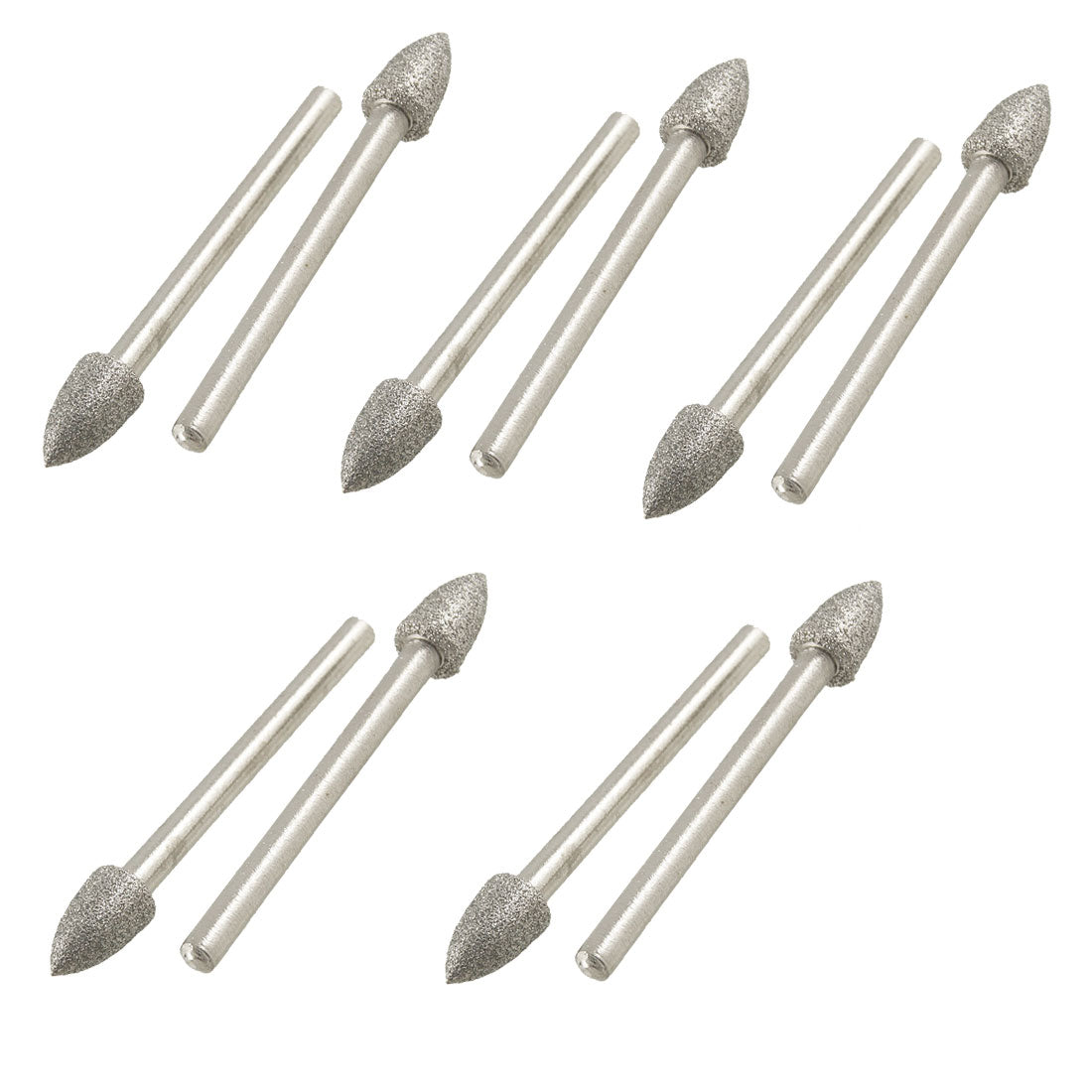 Harfington 10pcs 6mm Taper Head Dia Grinding Bits Polisher Diamond Mounted Point