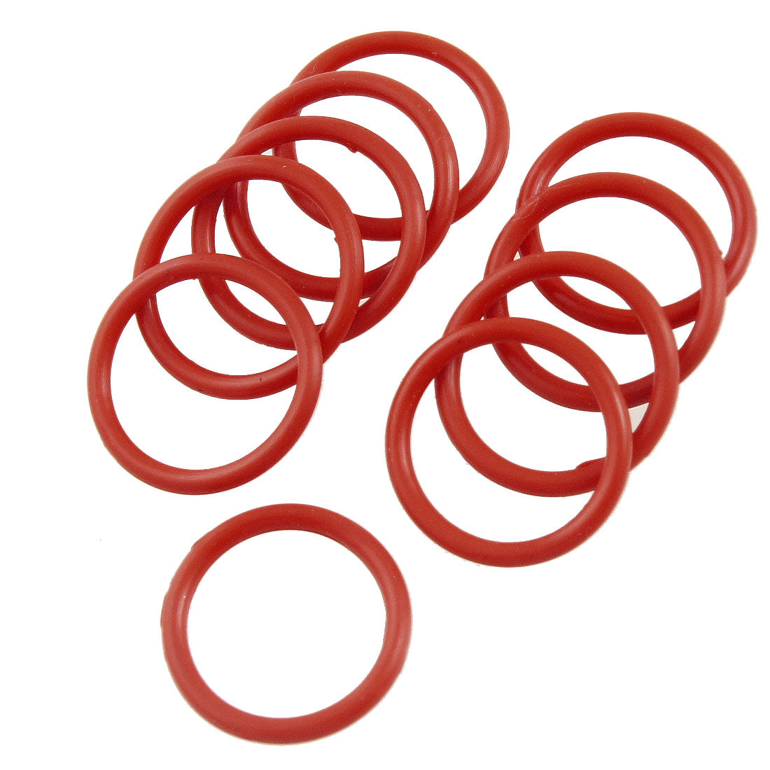 Harfington 10pcs 20mm OD 2mm Thickness Red Silicone O Ring Oil Seals