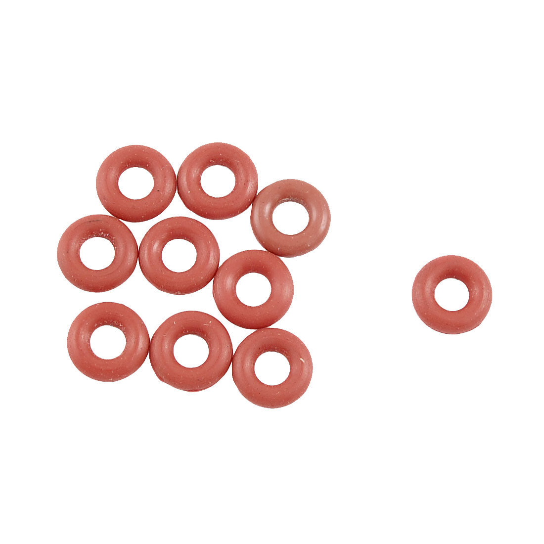Harfington 10pcs 12mm OD 3.5mm Thickness Dark Red Silicone O Rings Oil Seals Gasket