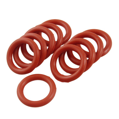 Harfington 10pcs Silicone Industrial O Ring Seal 15mm×22mm×3.5mm