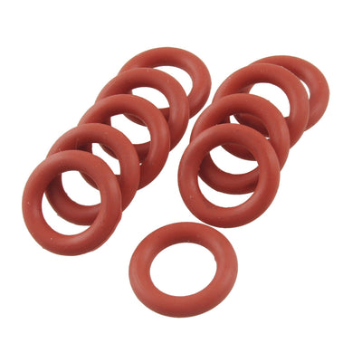 Harfington 10pcs Industrial Silicone O Ring Seal 11mm×18mm×3.5mm