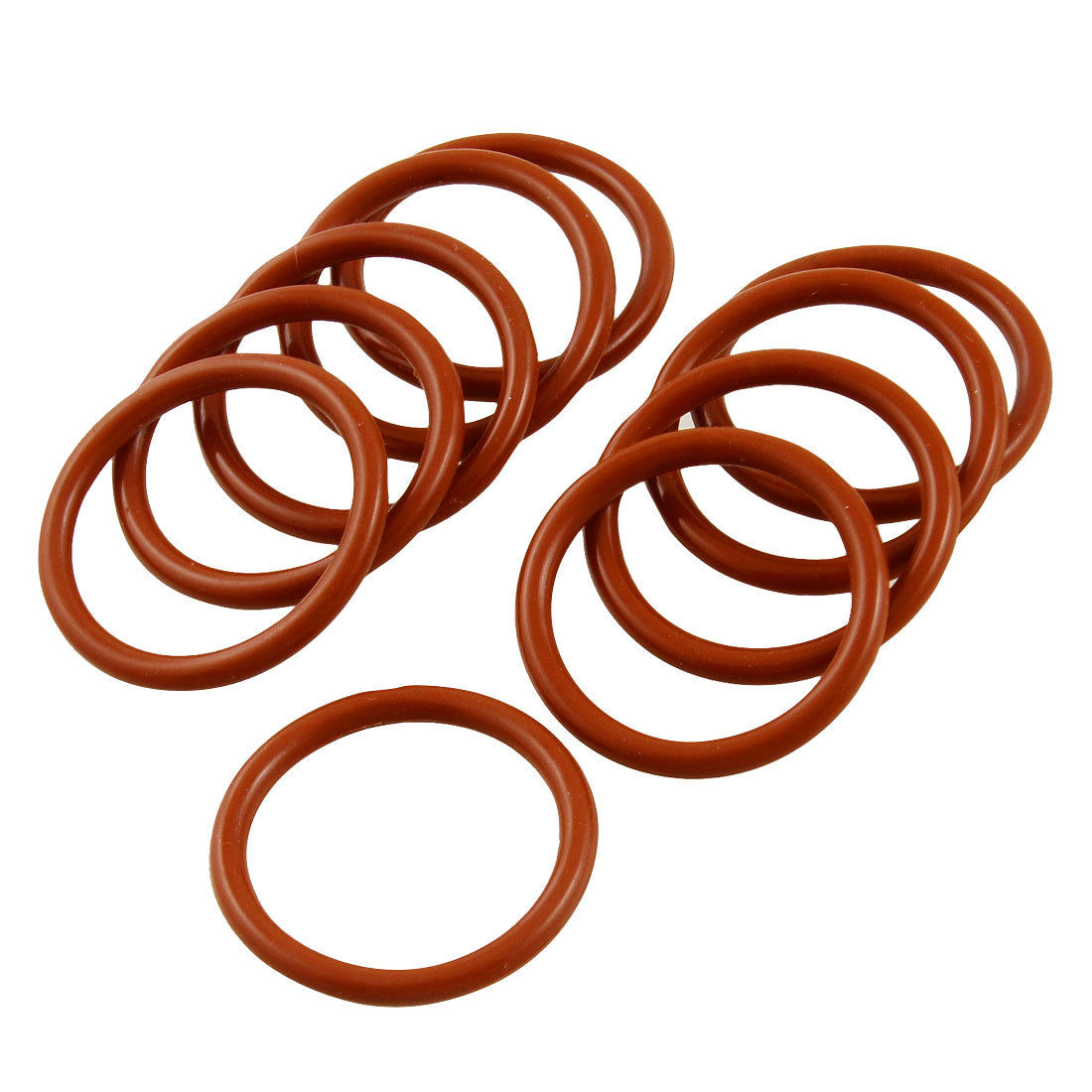 Harfington 10pcs 31mm OD 3mm Thickness Red Silicone O Ring Oil Seals