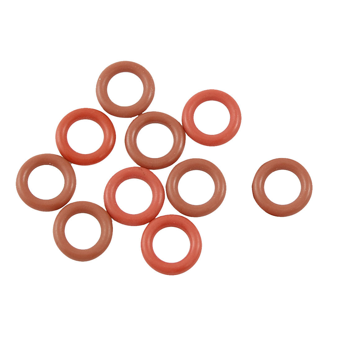 Harfington 10pcs 15mm OD 3mm Thickness Silicone O Rings Oil Seals Gasket Dark Red