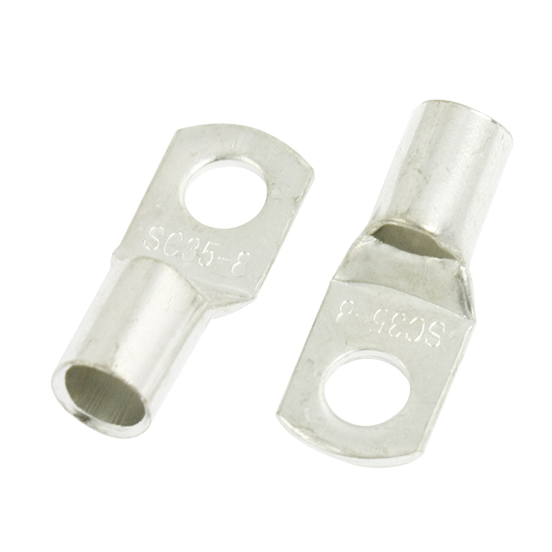 Harfington 5pcs 8mm 0.31" Bolt Hole 35mm2 Copper Cable Terminals