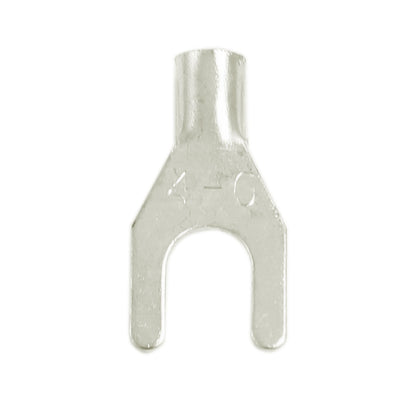 Harfington 10pcs 15/64" Stud Copper Lug Cable Connector Non-insulated Fork Terminal