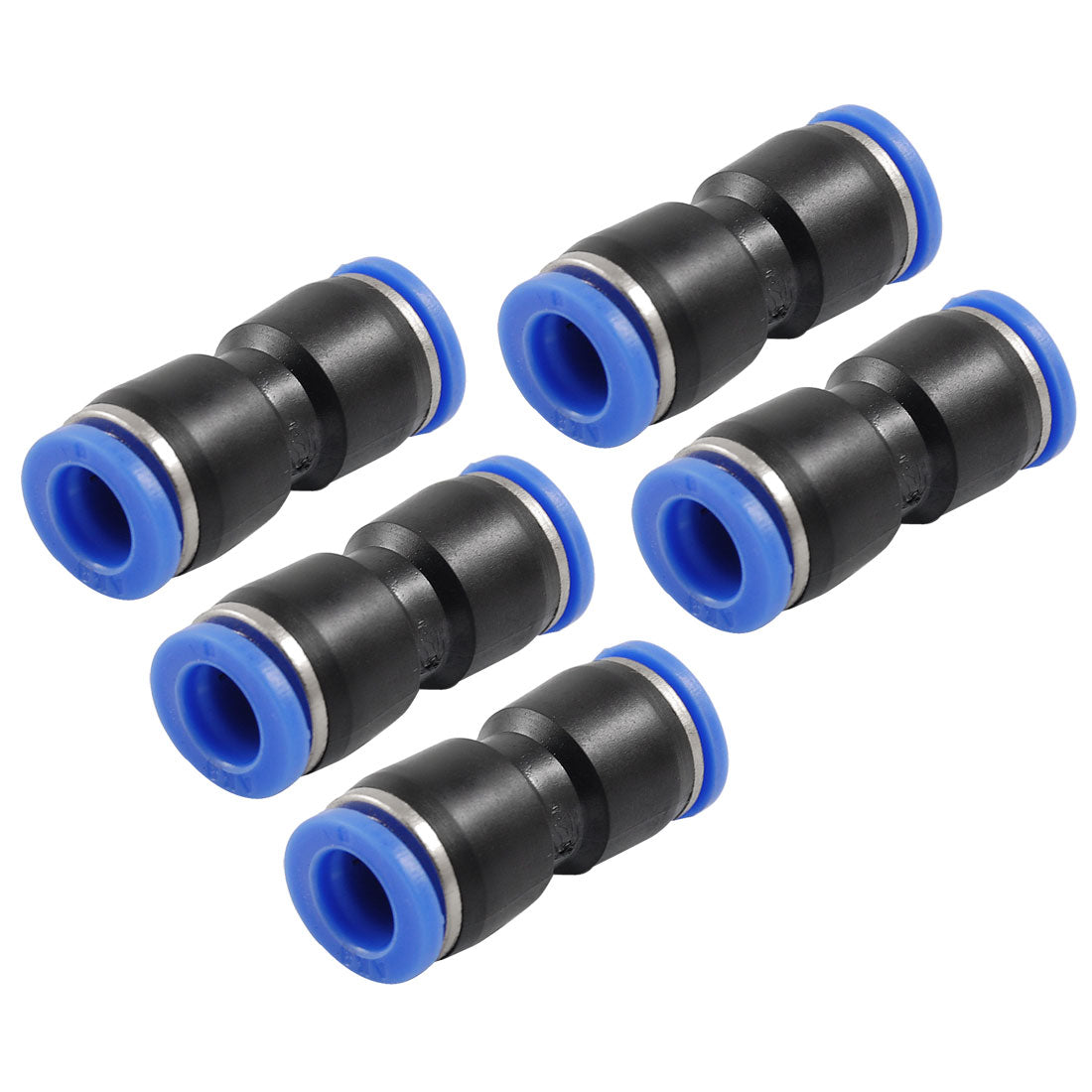 Harfington 5pcs Air Pneumatic Connection Adapter 8mm Push In Quick Fittings 35mm Length
