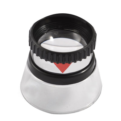 Harfington Jewelers Stamp Collector Loupe Black Clear Plastic 4X Magnifier
