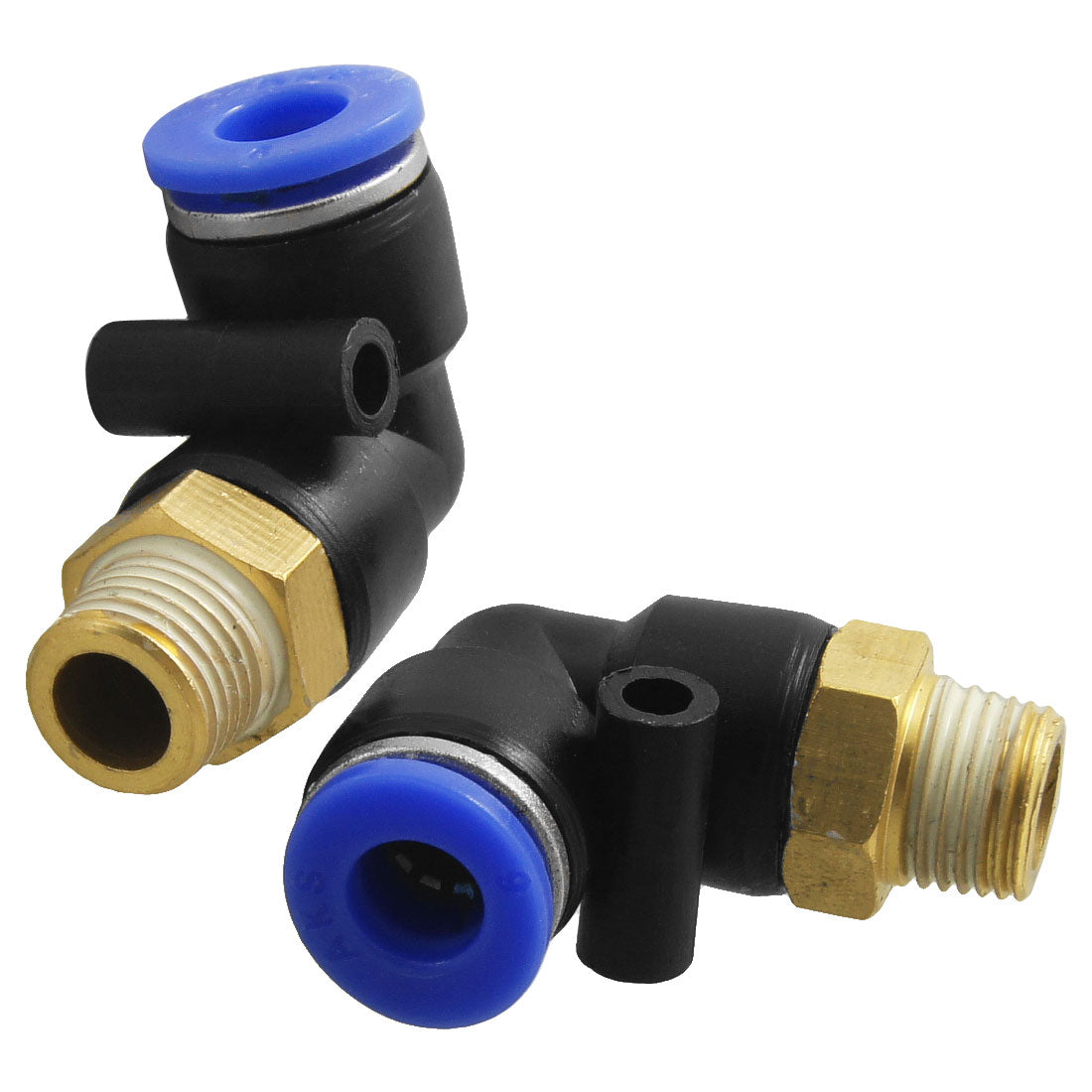 Harfington 2pcs 1/8" Male Thread to 6mm Elbow Pneumatic Connector Fittings
