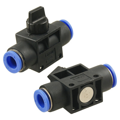 Harfington 2 Pcs 10mm to 10mm One Touch Fitting Pneumatic Connector Hand Valve
