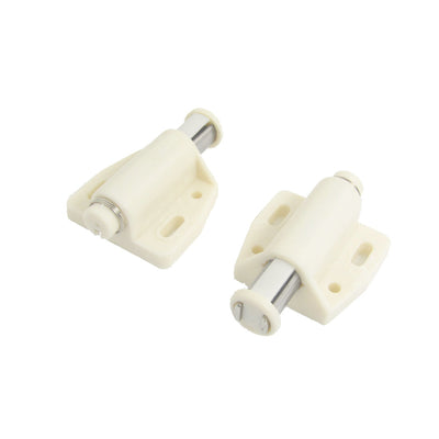 Harfington White Plastic Magnetic Chest Cabinet Door Stopper 2 Pcs