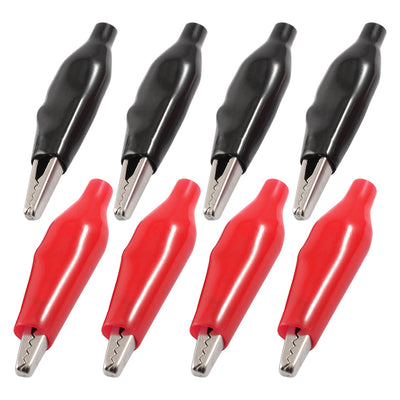 Harfington Plastic Cover Test Probe Alligator Clips 45 mm Red/Black