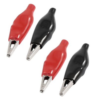 Harfington 3 Pairs Insulating Covered Test Probe Metal Alligator Clips 37mm