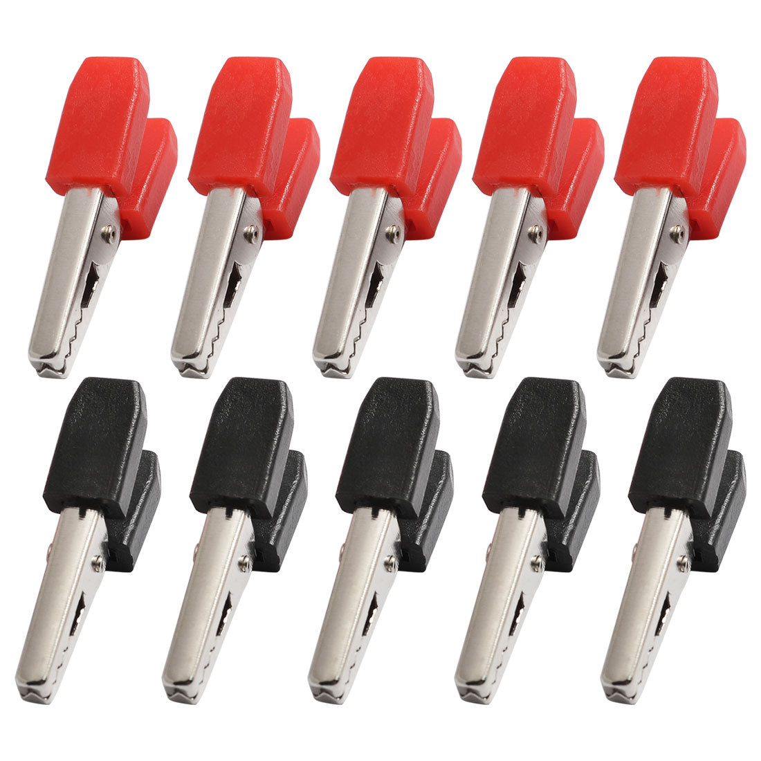 Harfington 10pcs Plastic Insulating Covered Test Probe Clips 35mm