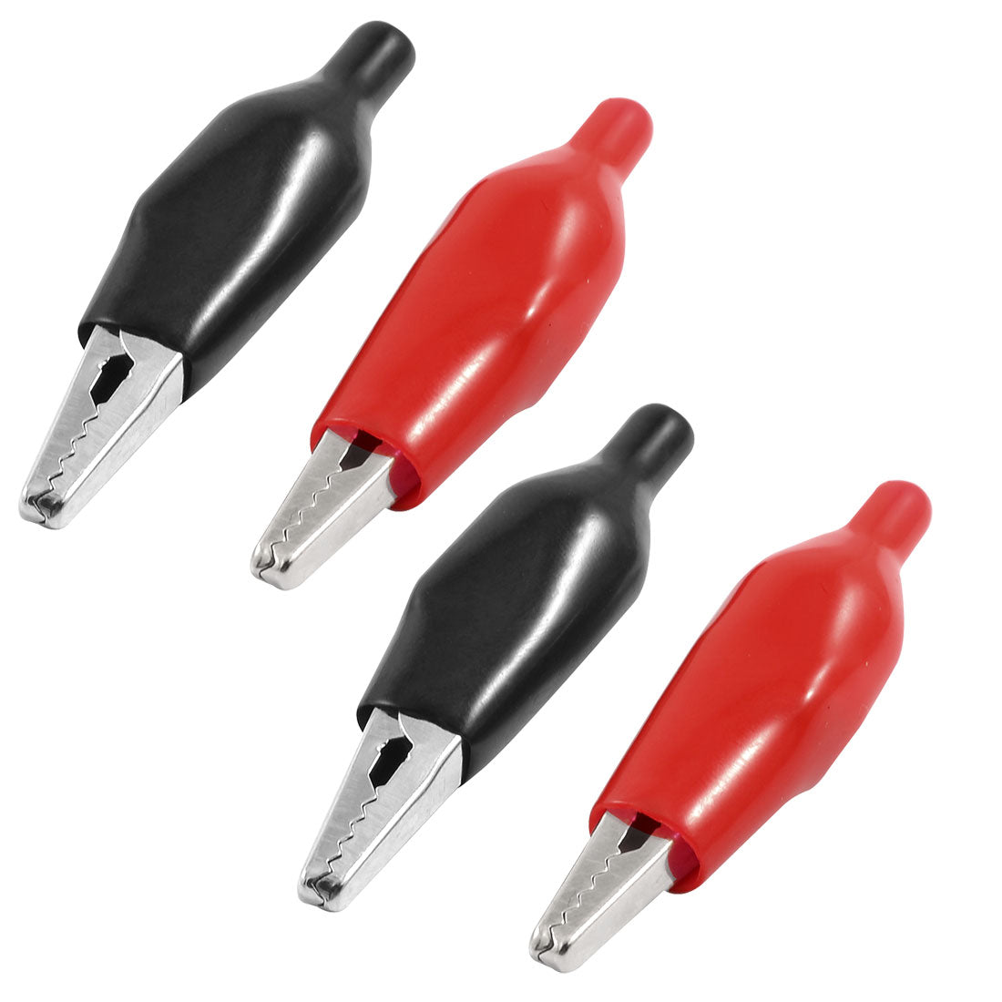 Harfington 16pcs Plastic Covered Test Probe Metal Alligator Clips 55mm