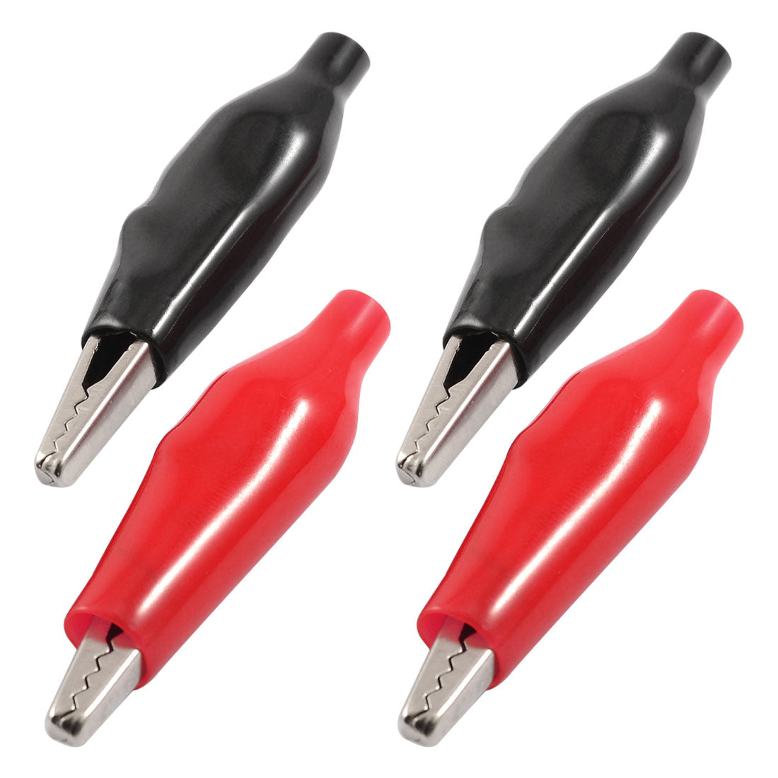 Harfington 1.7" Length Plastic Insulating Covered Test Probe Alligator Clips 4pcs