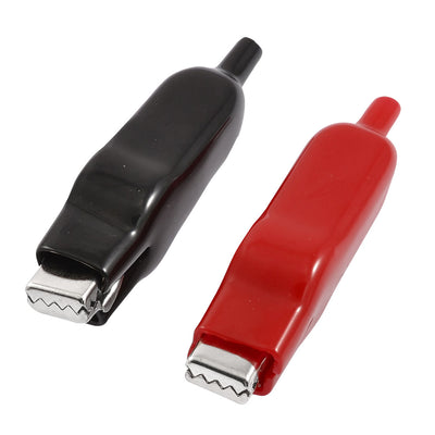 Harfington 2pcs 78mm Plastic Insulating Cover Test Clamp Alligator Clips Clamps