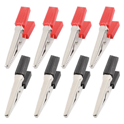 Harfington 50mm Length Plastic Handle Test Probe Metal Clips Clamps