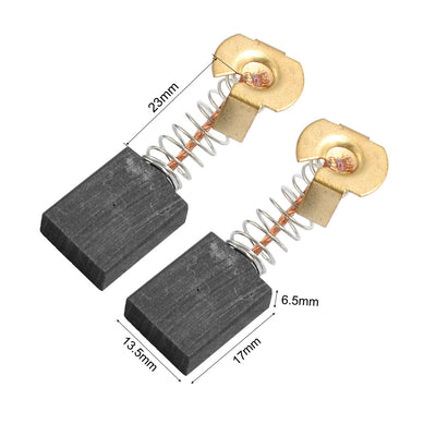 Harfington 2pcs Electric Motor Power Tool Part Carbon Brush 6.5mm×13.5mm×17mm