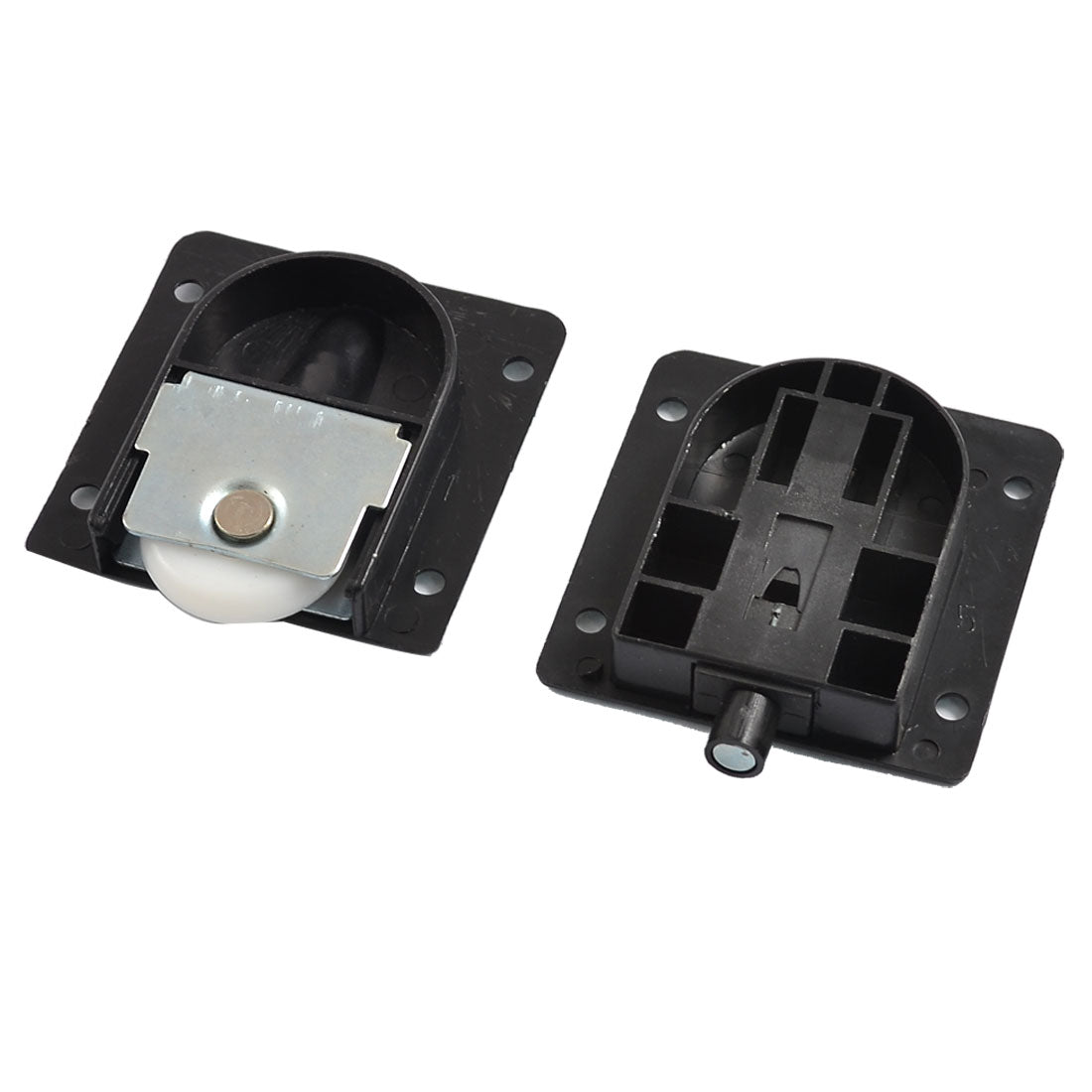 Harfington 23mm Diameter White Nylon Wheel Wardrobe Sliding Door Roller Set