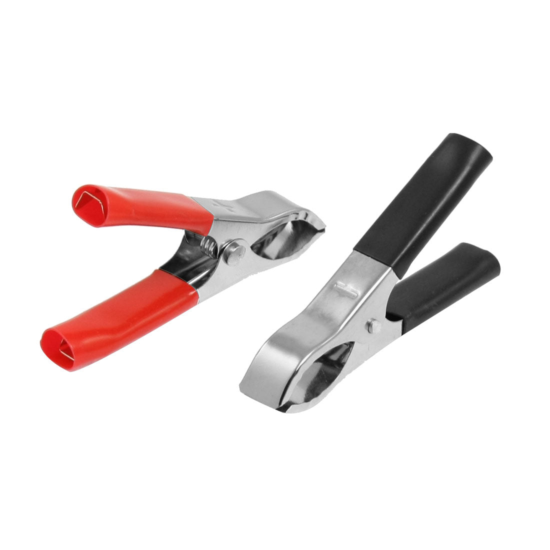 Harfington 2pcs Insulating Car Battery Test Alligator Clip Clamp Black Red