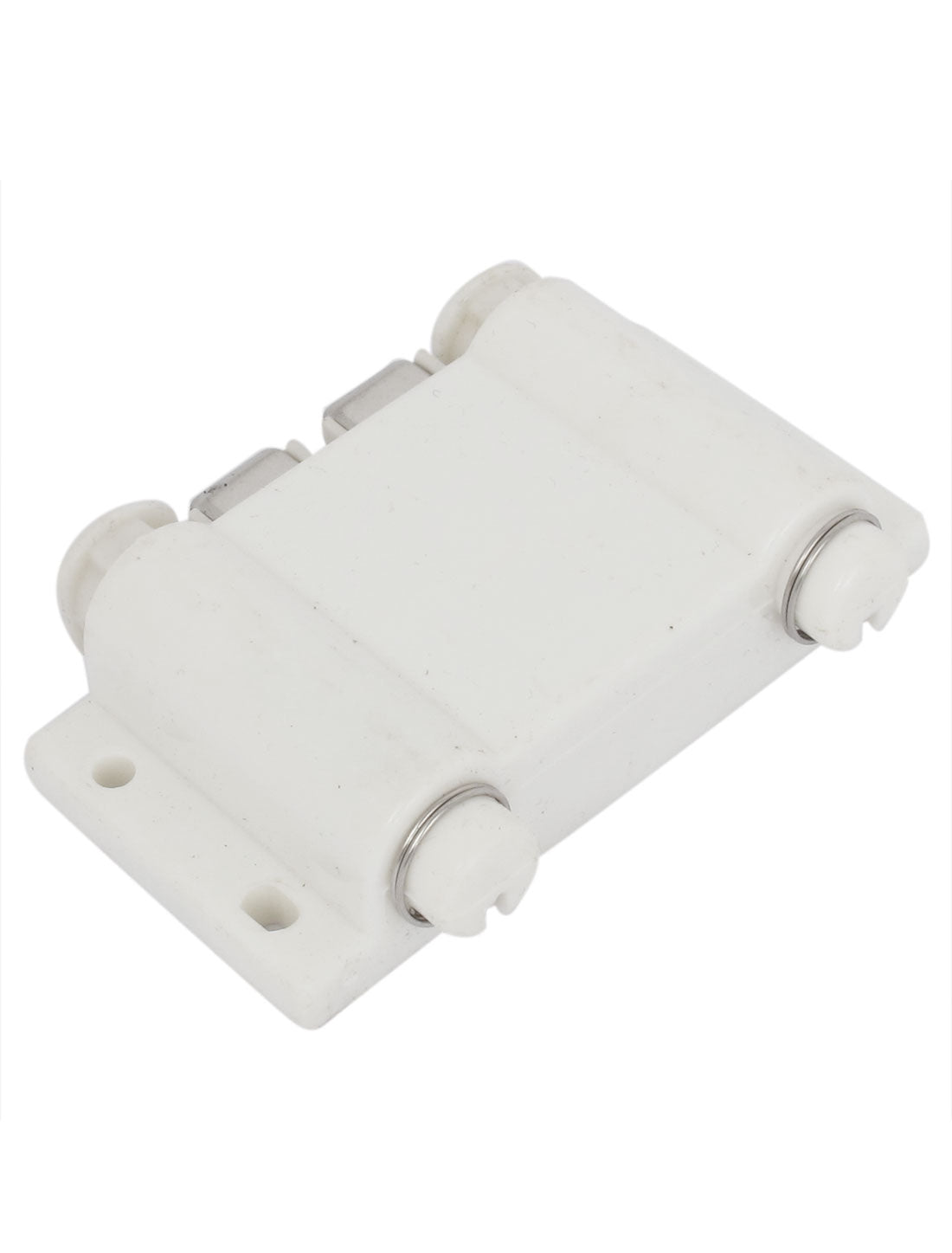 Harfington Glass Cabinet Door White Double Head Magnetic Catch Stopper w Clamp