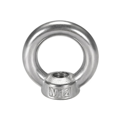 uxcell Uxcell 12mm Female Thread 304 Stainless Steel Lifting Eye Bolt Ring