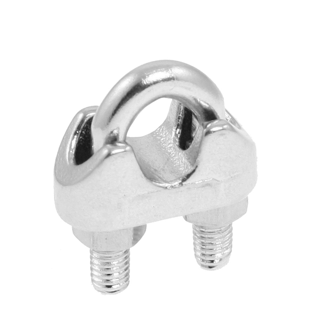 Harfington 304 Stainless Steel Saddle Clamp Cable Clip for 15/64" 6mm Wire Rope