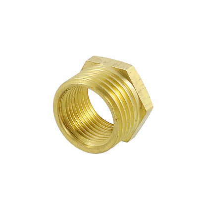 Harfington Pipe Reducer 4/5"×3/5" Thread Brass Hex Bushing Connector