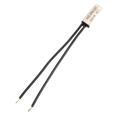 Harfington 250V 5A KSD9700 80 Celsius N.C Bimetal Thermostat Temperature Switch