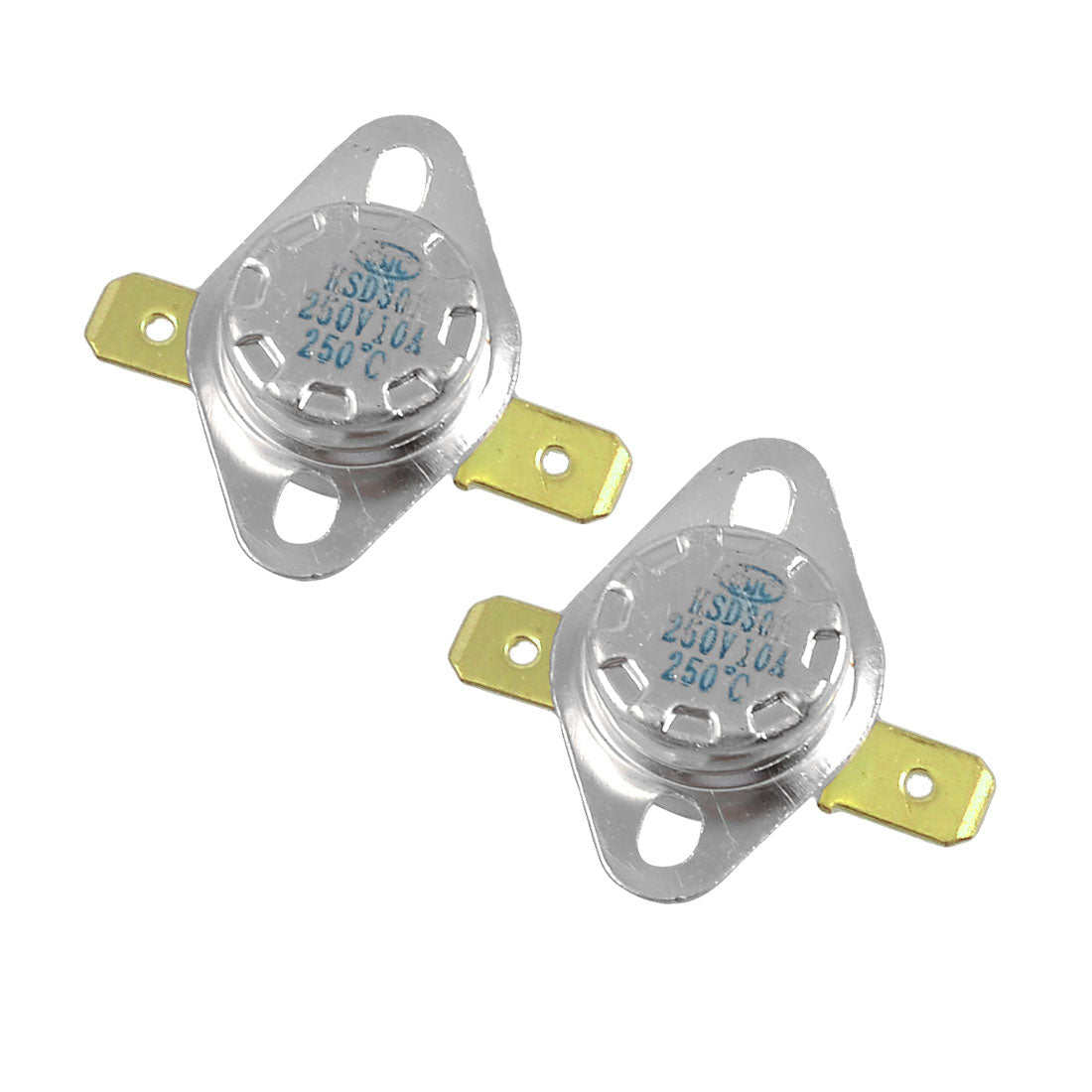 Harfington 2pcs 250 Celsius NC Temperature Switch Ceramic Thermostat KSD301