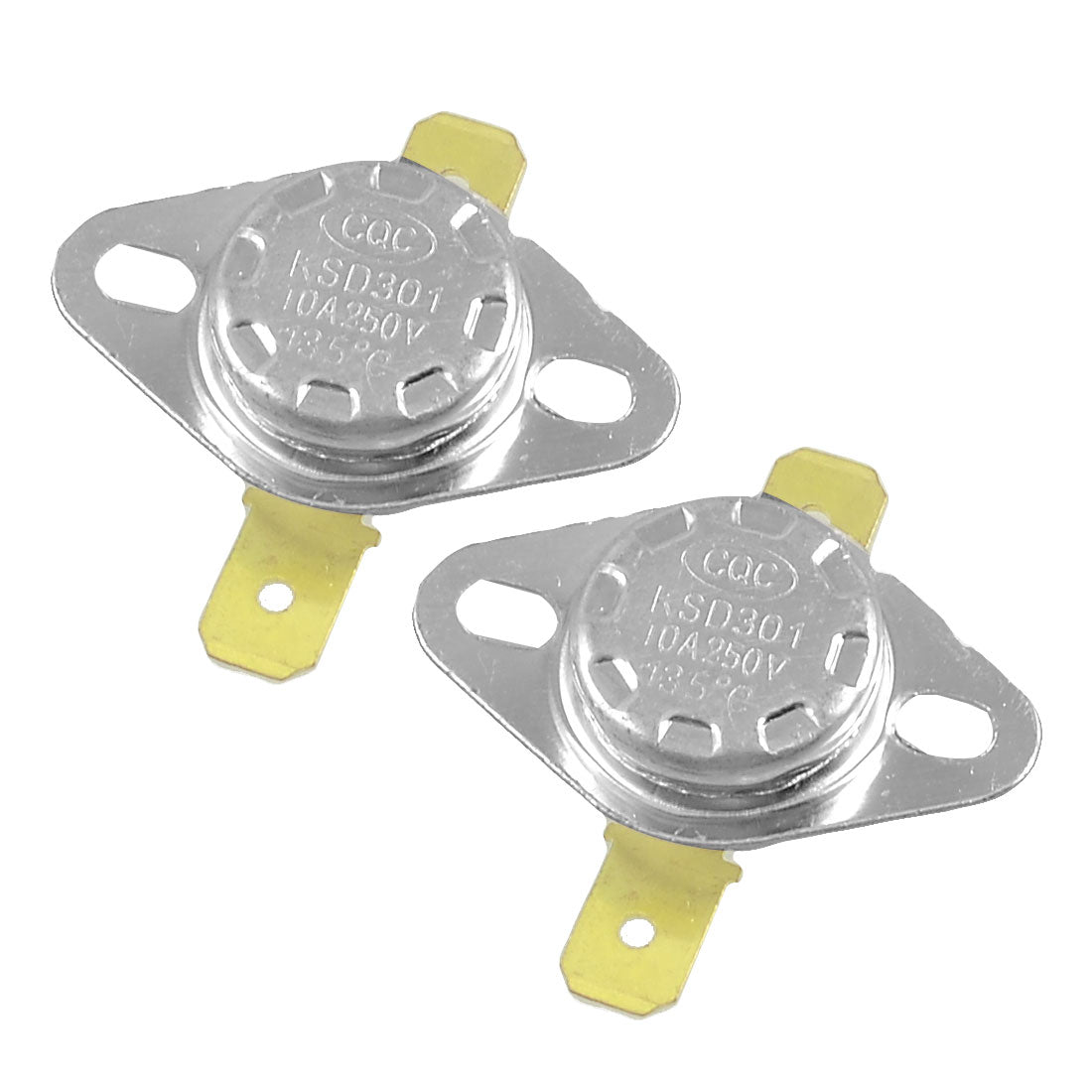 Harfington 2pcs 135 Celsius Normal Closed Ceramic Thermostat KSD301