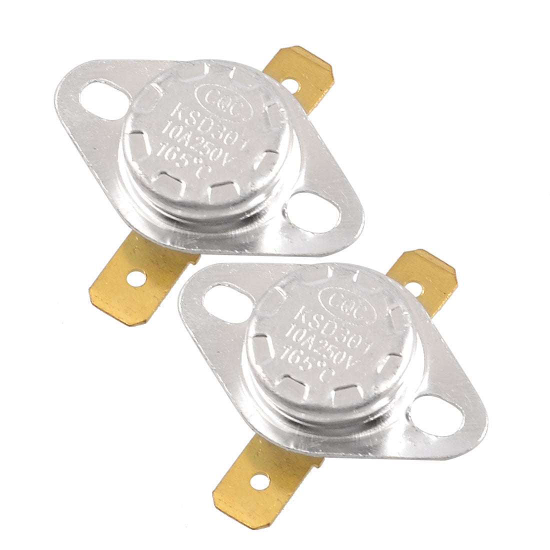 Harfington 2pcs 165 Celsius NC Temperature Control Switch Thermostat