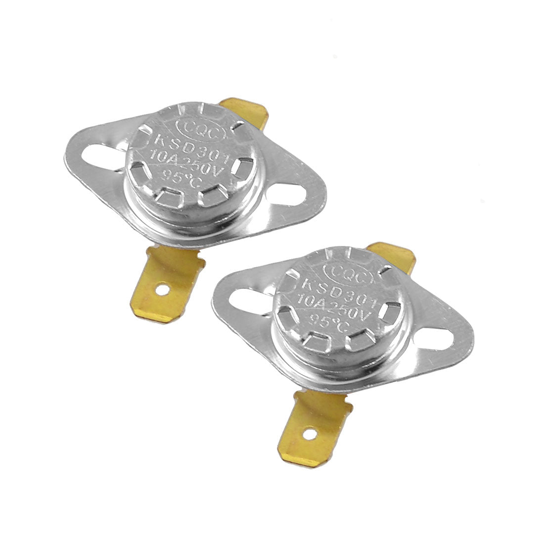 Harfington 2pcs 95C NC Temperature Switch Ceramic Thermostat KSD301