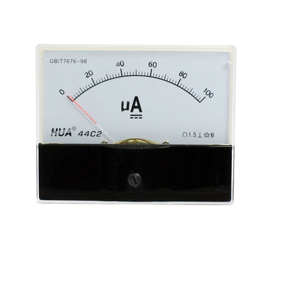 Harfington DC 0-100uA Analog Panel Meter Ammeter 44C2 w Screws